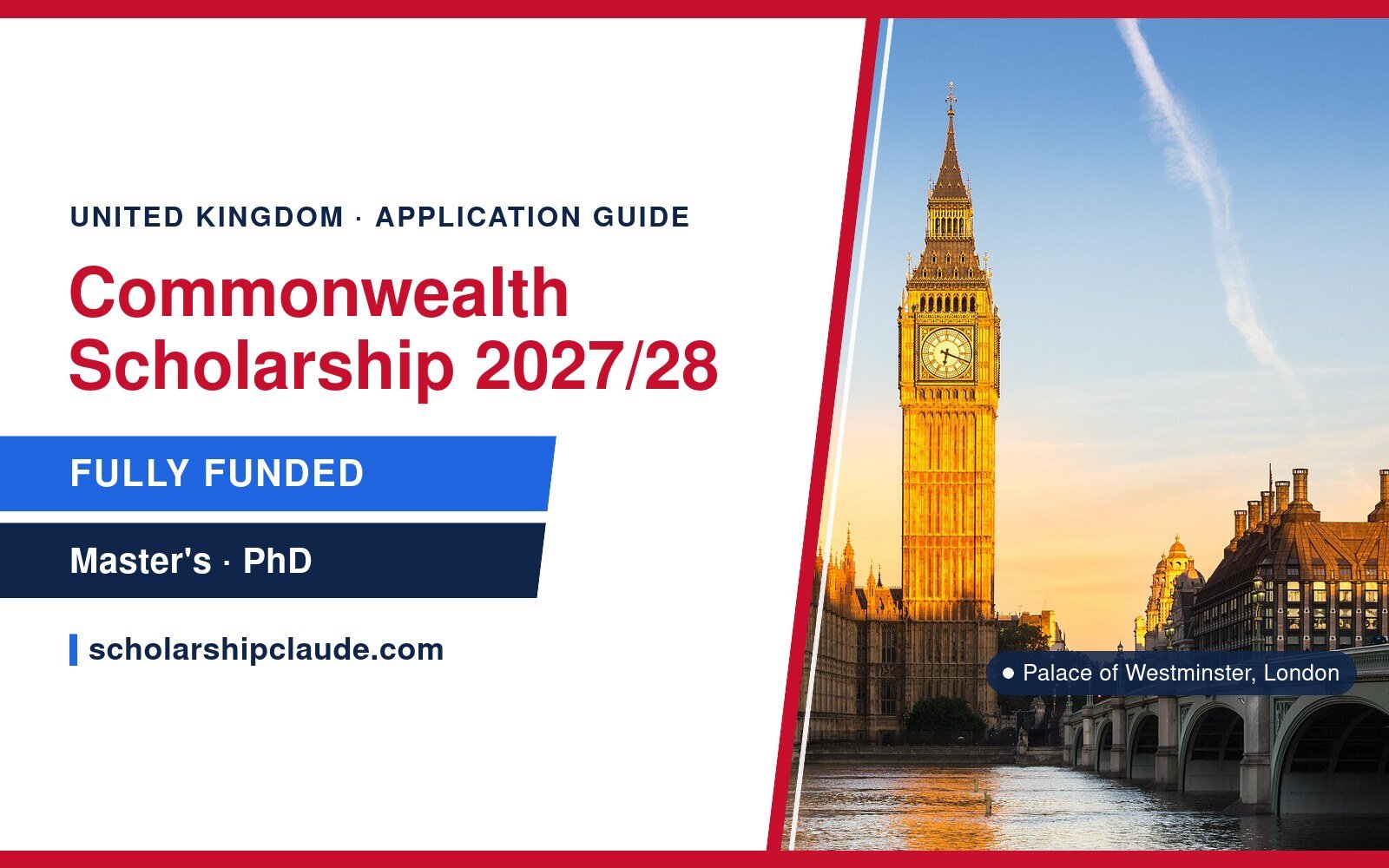 Commonwealth Scholarship 2027/28 in the UK: Eligibility, Benefits, Nominating Body and How to Apply