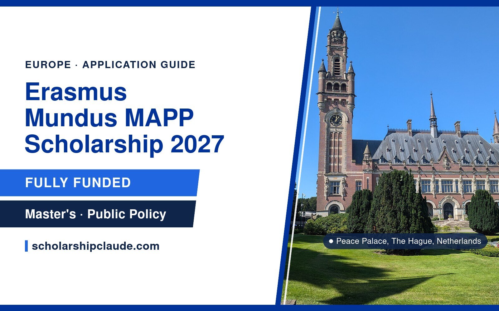 Erasmus Mundus MAPP Scholarship 2027 in Europe: Public Policy Master’s, Eligibility and How to Apply