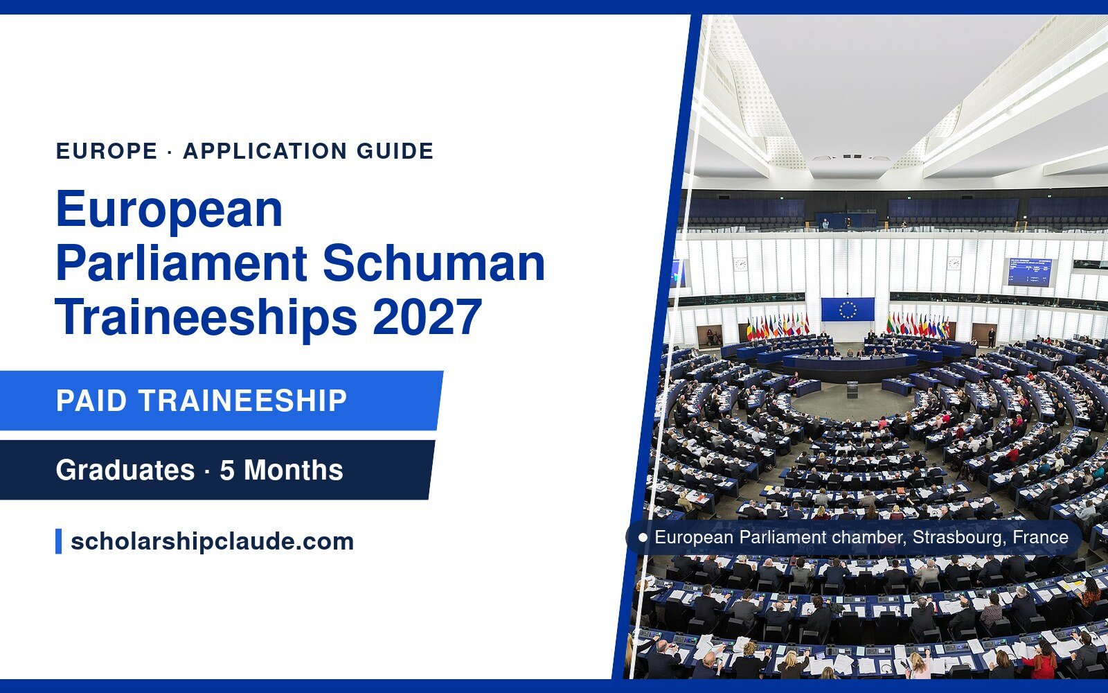 European Parliament Schuman Traineeships 2027: Eligibility, Pay and How to Apply