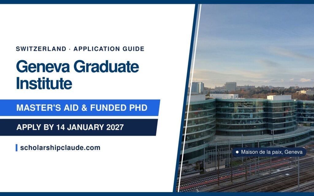 Geneva Graduate Institute Application 2027: Scholarships, Funding, Documents and Deadline