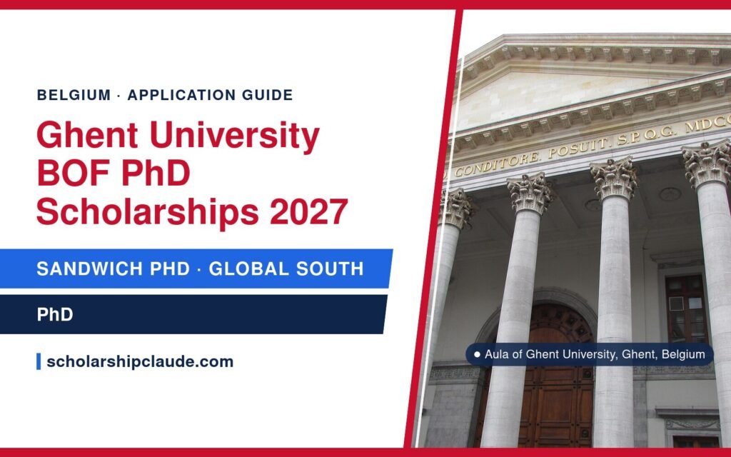 Ghent University BOF Doctoral Scholarships 2027 in Belgium: Eligibility, Funding and How to Apply
