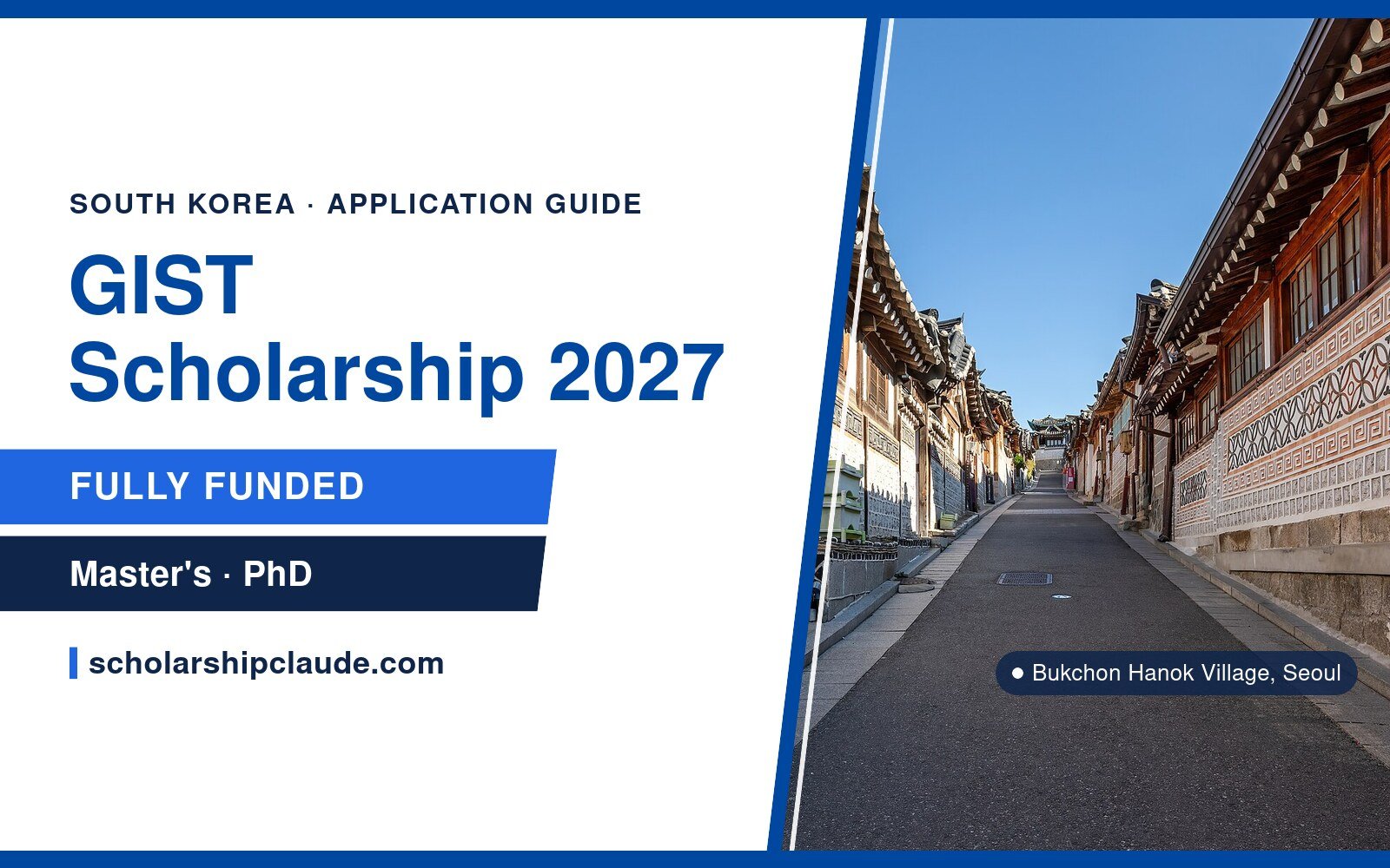 GIST Scholarship 2027 in South Korea: Eligibility, Benefits, English Requirement and How to Apply
