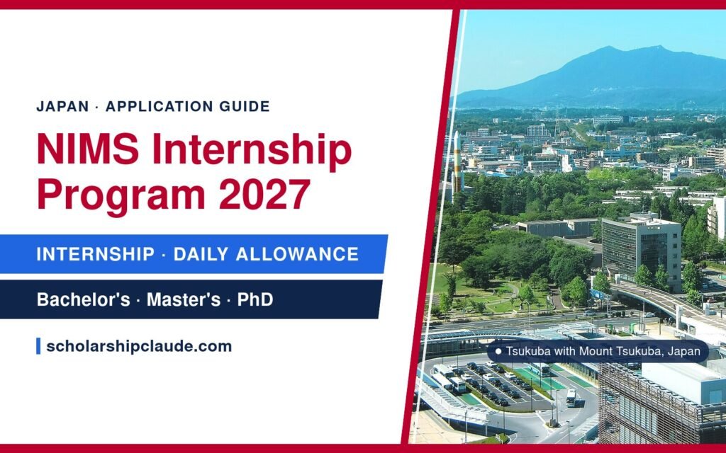 NIMS Internship Program 2027 in Japan: Eligibility, Allowance, Host Researcher and How to Apply