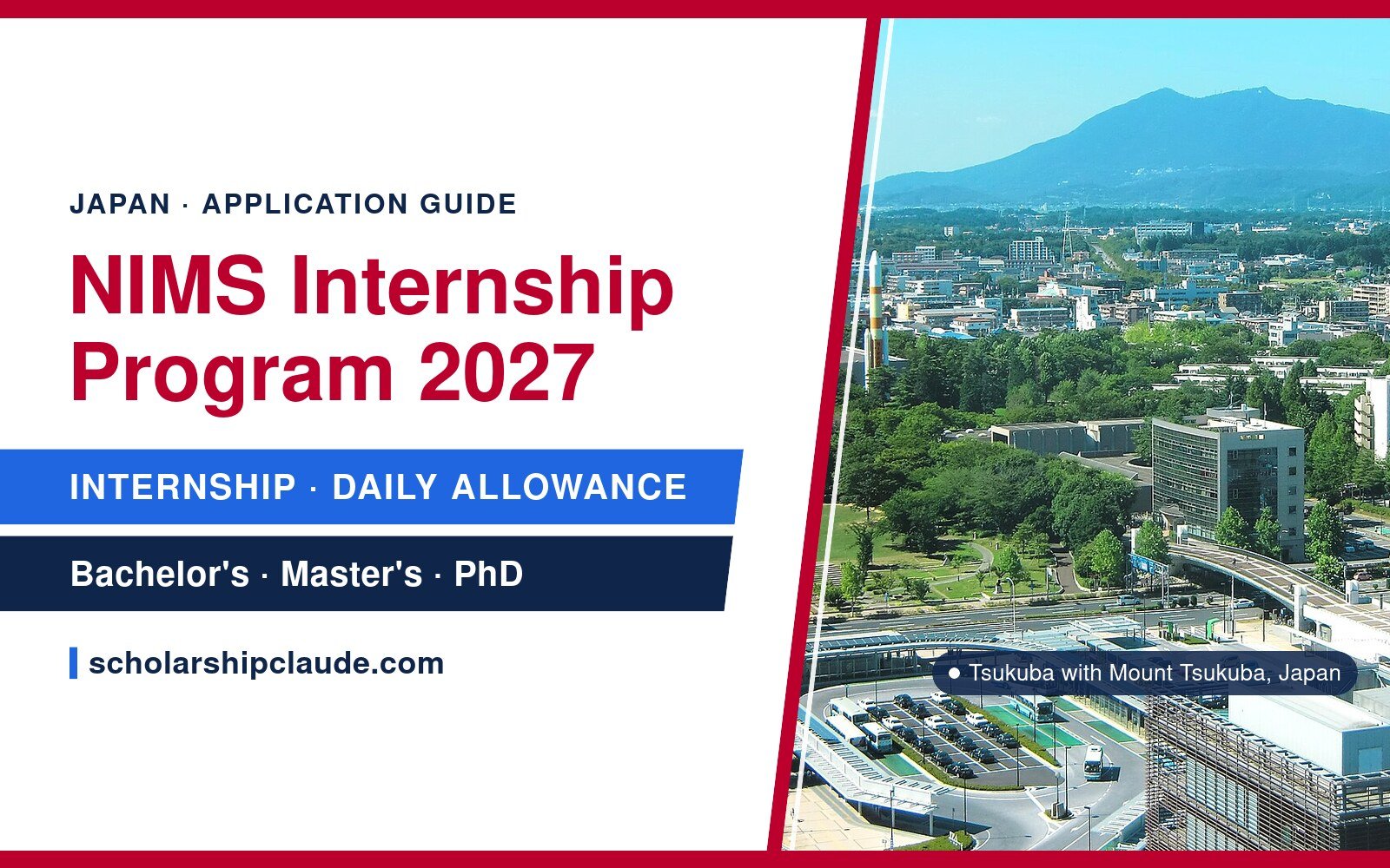 NIMS Internship Program 2027 in Japan: Eligibility, Allowance, Host Researcher and How to Apply