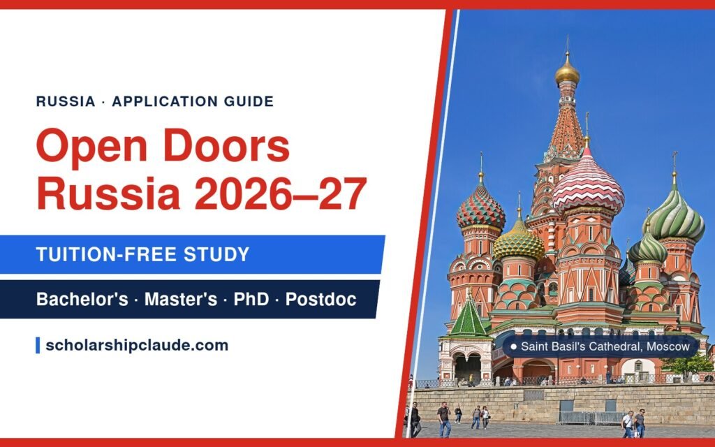 Open Doors Russia Scholarship 2026–27: Eligibility, Stages, Dates and How to Apply