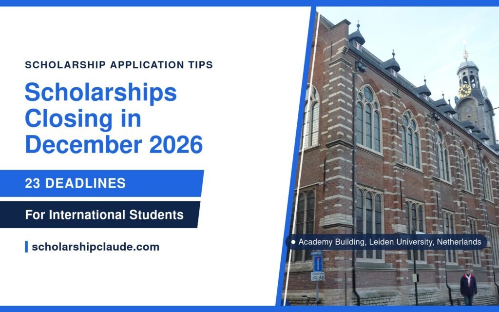 Scholarships Closing in December 2026: 23 Deadlines for International Students