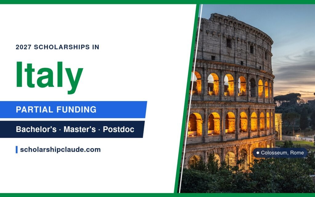 Scholarships in Italy 2027 for International Students