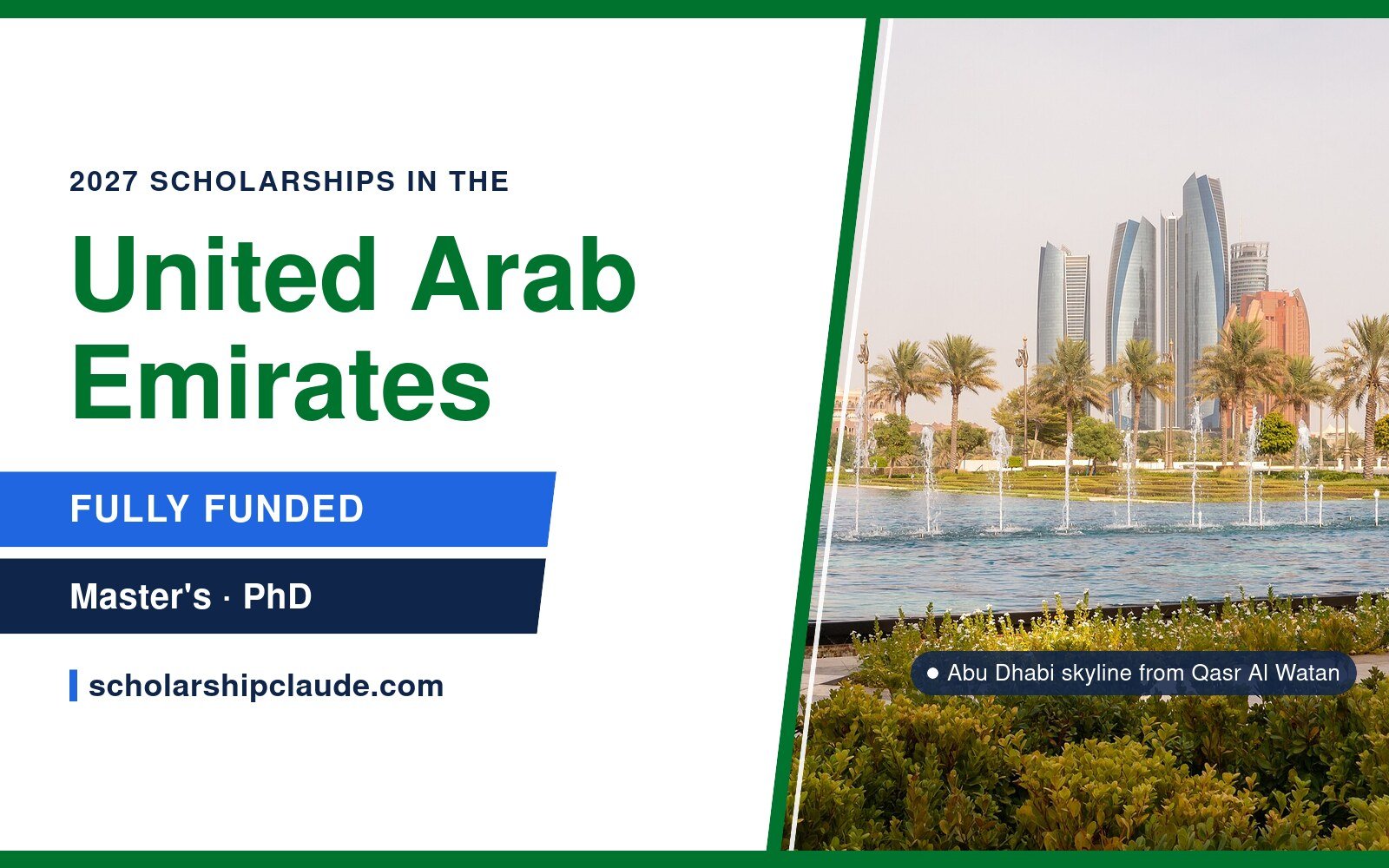 Scholarships in the UAE 2027 for International Students: MBZUAI and Khalifa University Funding