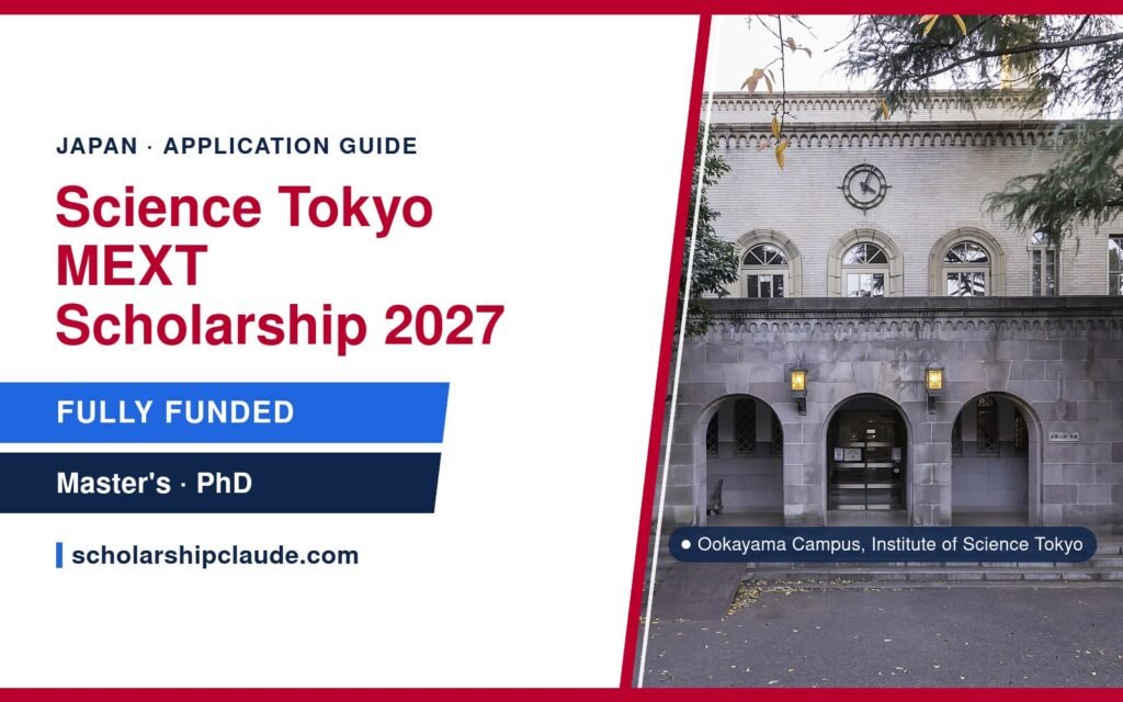 Institute of Science Tokyo MEXT Scholarship 2027: Eligibility, Supervisor Consent and How to Apply